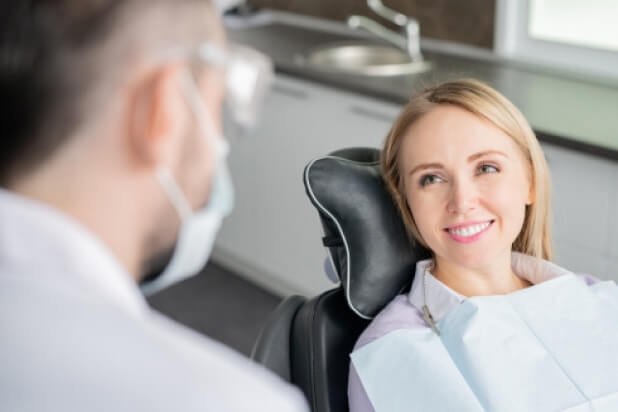 woman at the dentist